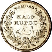 ½ Rupee reverse image