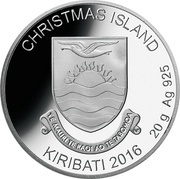 1 Dollar Christmas Island - Rudolph obverse image