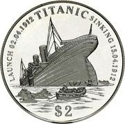 2 Dollars Titanic reverse image