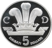 5 Dollars Independence and British Royal Wedding reverse image