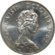 5 Dollars Royal Visit reverse image