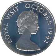 5 Dollars Royal Visit; Silver Proof Issue reverse image