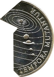 5 Dollars Tempora Mutantur; Silver Proof Issue reverse image