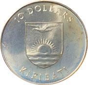 10 Dollars 5th Anniversary of Independence; .500 Silver obverse image
