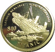 10 Dollars Titanic reverse image