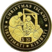 10 Dollars The Birth of Christ reverse image