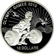 10 Dollars Olympic Games 2012, Kiribati, 2011 reverse image