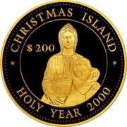 200 Dollars Christmas Island, Kiribati, 2000 reverse image
