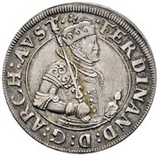 ¼ Thaler - Ferdinand II of Tyrol obverse image