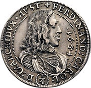 ¼ Thaler - Ferdinand Charles Hall obverse image