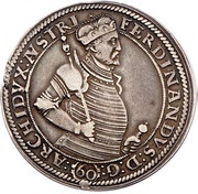 1 Guldenthaler - Ferdinand II of Tyrol Mülhau obverse image