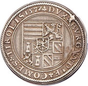 1 Guldenthaler - Ferdinand II of Tyrol Mülhau, Austria, 1571-1572 reverse image