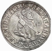 1 Thaler - Ferdinand II of Tyrol Hall obverse image