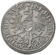 1 Thaler In the name of Ferdinand I; Hall mint, Austria, 1573-1576 reverse image