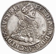 1 Thaler - Ferdinand II of Tyrol Hall obverse image