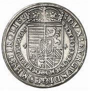1 Thaler - Ferdinand II of Tyrol Hall, Austria, 1577-1595 reverse image