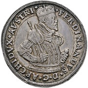 1 Thaler - Ferdinand II of Tyrol Hall obverse image