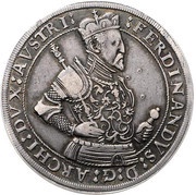 1 Thaler - Ferdinand II of Tyrol Hall obverse image