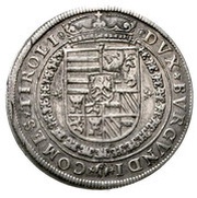 1 Thaler - Ferdinand II of Tyrol Hall, Austria, 1577-1599 reverse image
