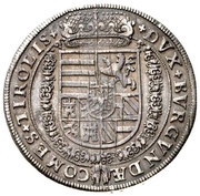 1 Thaler - Ferdinand II of Tyrol Hall, Austria, 1577-1599 reverse image