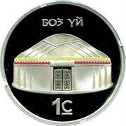 1 Som Yurt, Kyrgyzstan, 2018 reverse image