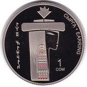 1 Som Earring, Kyrgyzstan, 2019 reverse image