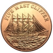10 Kip Five-masted sailship Prussia reverse image