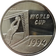 50 Kip Soccer World Cup, Laos, 1991 reverse image