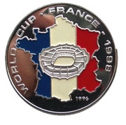 50 Kip World Cup Soccer - France, Laos, 1996 reverse image