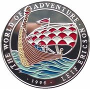 50 Kip World of Adventure - Leif Ericson, Laos, 1996 reverse image