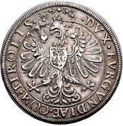 2 Thalers - Ferdinand II of Tyrol Posthumous; Hall, Austria, 1601-1604 reverse image