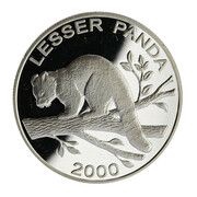 500 Kip Lesser Panda, Laos, 2000 reverse image