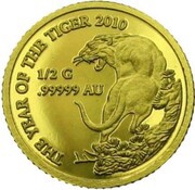500 Kip Year of the Tiger reverse image