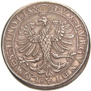 2 Thalers - Ferdinand II of Tyrol Posthumous; Hall, Austria, 1601-1604 reverse image