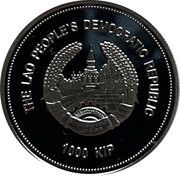 1000 Kip World Cup Football 2002 obverse image