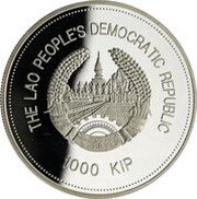 1000 Kip Pygathrix Nemaeus obverse image