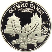 1000 Kip Beijing to London, Laos, 2008 reverse image