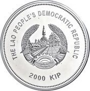 2000 Kip Year of the Monkey obverse image