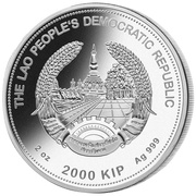 2000 Kip Year of the Dog obverse image
