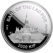2000 Kip Year of the Pig obverse image