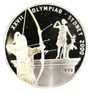 5000 Kip Olympics, Laos, 1998 reverse image