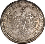 2 Thalers - Leopold V and Claudia Regency, Austria, 1635 reverse image