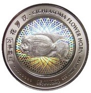 15 000 Kip Chilasoma flower horn, Laos, 2003 reverse image