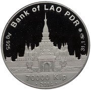 70 000 Kip Year of the Goat obverse image