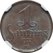 1 Santims reverse image