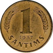 1 Santims reverse image