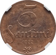 5 Santimi reverse image