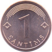 1 Santims reverse image
