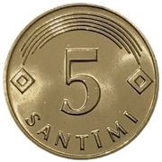5 Santimi reverse image
