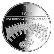 1 Lats For Freedom and Democracy reverse image